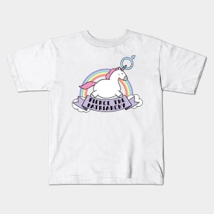 Pierce The Patriarchy Feminist Unicorn Kids T-Shirt